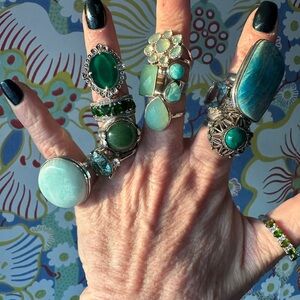 Each is 165$ semi precious gemstones in sterling silver ask about sizes